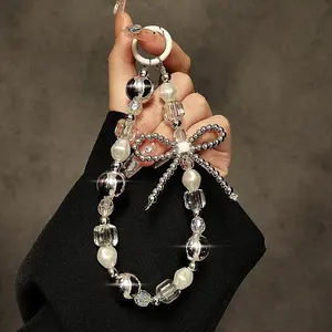 CHAIN CHARMS MANIK MANIK AESTHETIC STRIPE MUTIARA GAYA PERI PERGELANGAN TANGAN PORTABLE PREMIUM NEW RANTAI PONSEL