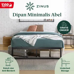 Zinus Tempat Tidur Ranjang Besi Abel / Design Minimalis / Smart Base / Easy Assembly / Tinggi 35cm Furniture [COD]