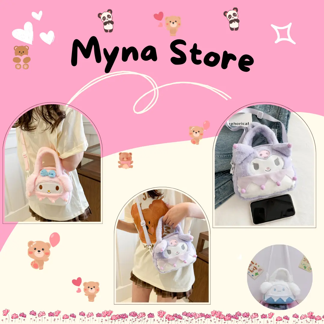 Tas Tenteng Selempang Sanrio Celemek Melody Kuromi Cinnamoroll - TK032