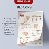 Gambar LEMBAR BELAJAR Kalender Dinding Klem Aesthetic 2026 Ukuran A3+ - KLD-101 dari Lembar Belajar Kab. Purworejo 2 Tokopedia