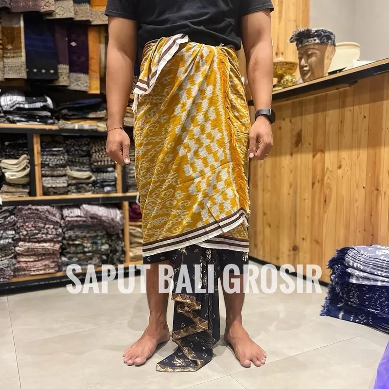 ￼SAPUT BALI GROSIR - saput bali pria terbaru - tenun blanket-udeng-endek-kuning - saput anak laki-laki - saput bali bordir-poleng- ungu-merah-coklat-tenun troso Muslim Nyaman Cowok Muda Kain 2