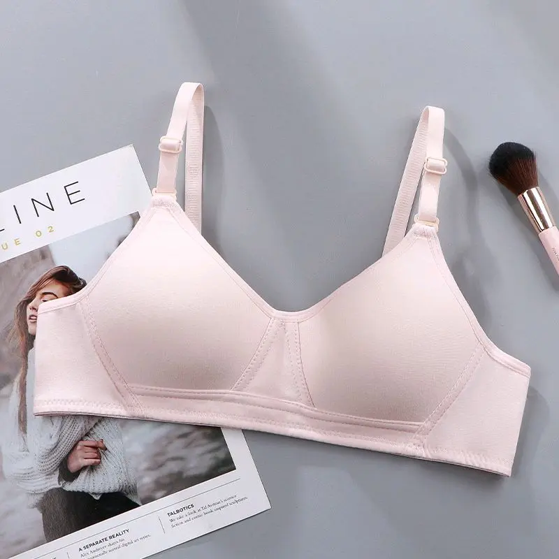 PROMO HEMAT 3 Pcs BRA BH Wanita tanpa kawat cantik Cup A/B kait 2  Pakaian dalam wanita size 34-42 1