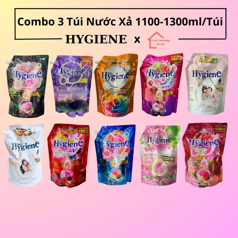 ĐC CHỌN MÀU Combo 3 Túi Nước Xả Vải Hygiene 1100-1300ml Túi Làm Thơm Làm Sạch Kem