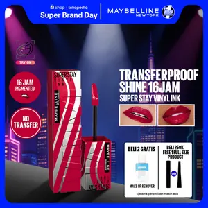 [NEW] [EXCLUSIVE SHADE 295 RACING ED.] MAYBELLINE Superstay Vinyl Ink 4.2 ml - Shiny Pigmented Liquid Lipstik Lipstick Make Up