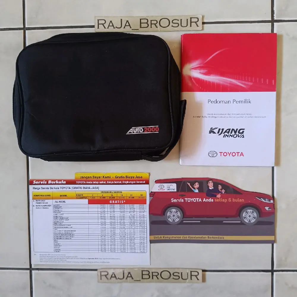 Buku Pedoman Pemilik Manual book Toyota Kijang Innova Reborn 2015-2020 Free tas ORI Original 1 Set