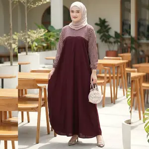 Kaftan MISKA Terbaru Rayon Premium Jumbo Busui Baju Muslim Wanita Gamis Long Dress Kekinian Nyaman
