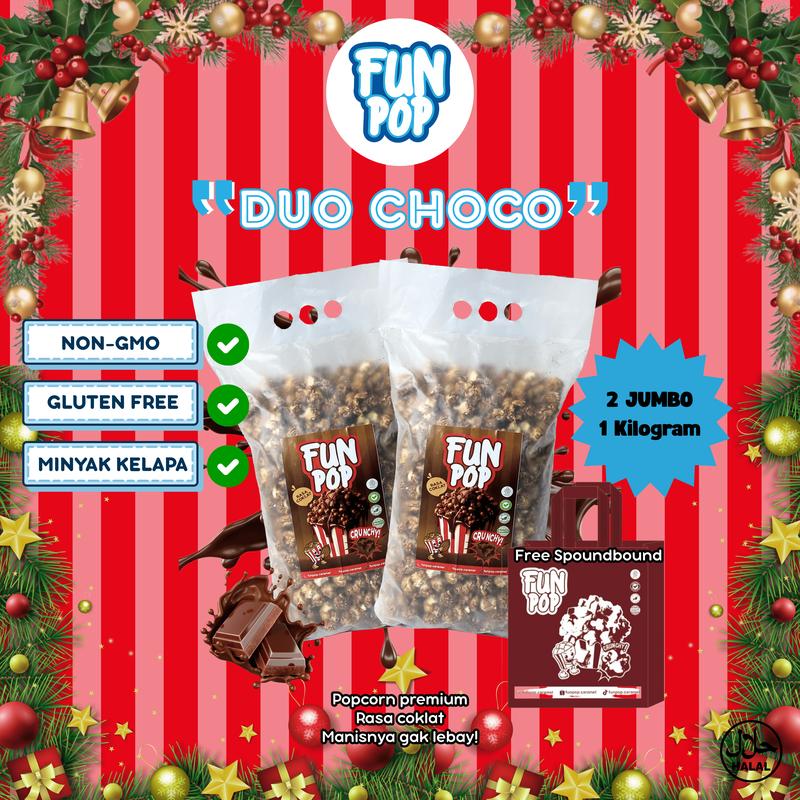 Funpop Popcorn Combo – Double Choco (Free Spoundbound) - Shop | Tokopedia