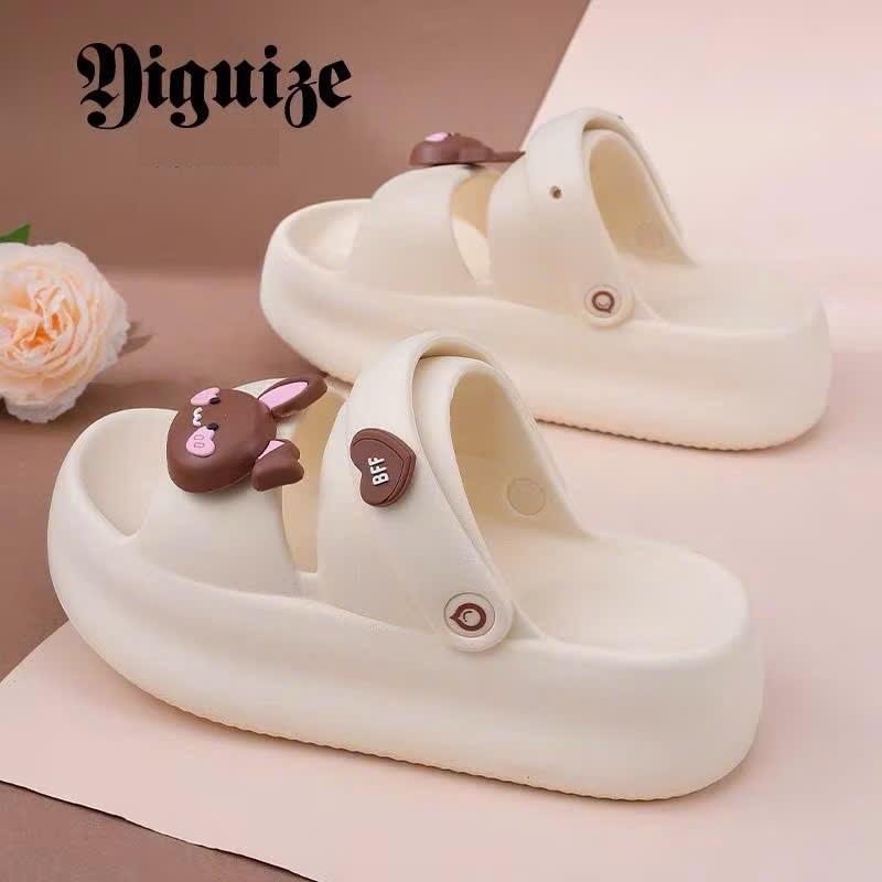 Dép Bánh Mì Nữ Đế 6 Cm Dép Sandals Quai Hậu Nữ Đúc EVA Nguyên Khối Đi Nhẹ Mềm Êm Chân - Chống Trơn Trượt