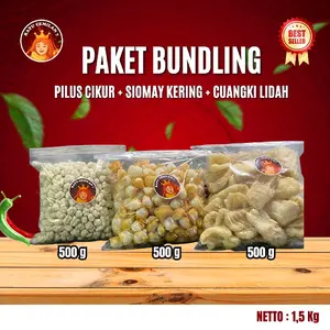 Siomay mini 500g + cuanki lidah 50 pcs batagor tahu 50 pcs paket mx b bahan baku siomay komplit murah Food Pedas Kering