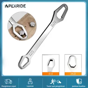 ID-Apexride Multifungsi 8-24mm Kunci Pas Ring Serba Guna Double Head Wrench Multi Size Kunci Ring Serbaguna Double-Head Self-tightening Kepala Ring Ganda Pas