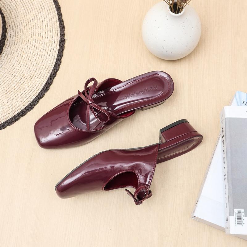 Erabyan Shoes - Naisha Sepatu Mules Heels Wanita | Hak 3 cm 3