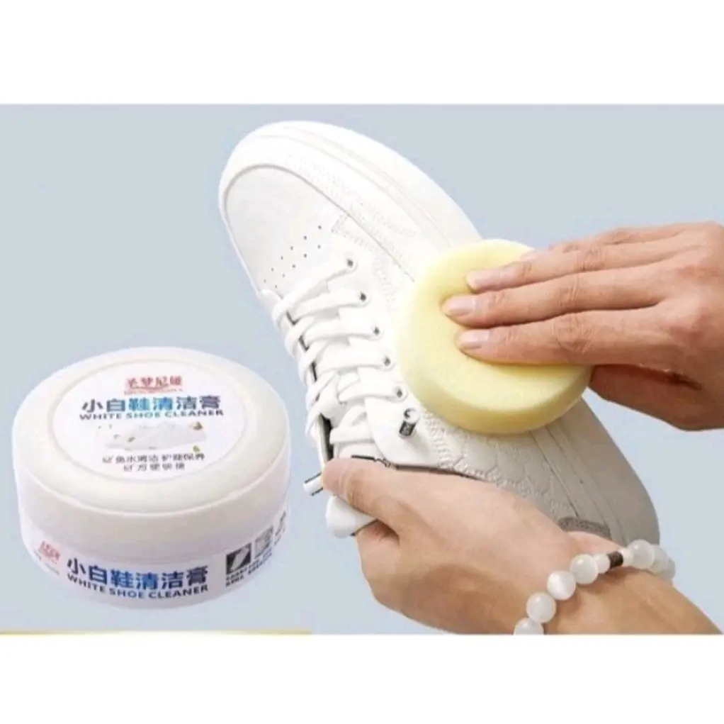 Krim Pembersih Sepatu Pemutih Sneakers Gratis Spon Cleaner