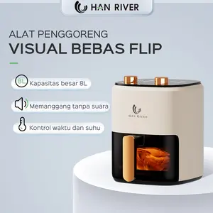 HAN RIVER Air Fryer 8L air fryer multifungsi 650W Penggorengan udara visual Airfryer