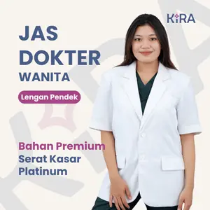 JAS DOKTER Lengan Pendek Wanita/Bahan Serat Kasar dan Platinum/Kira Scrub