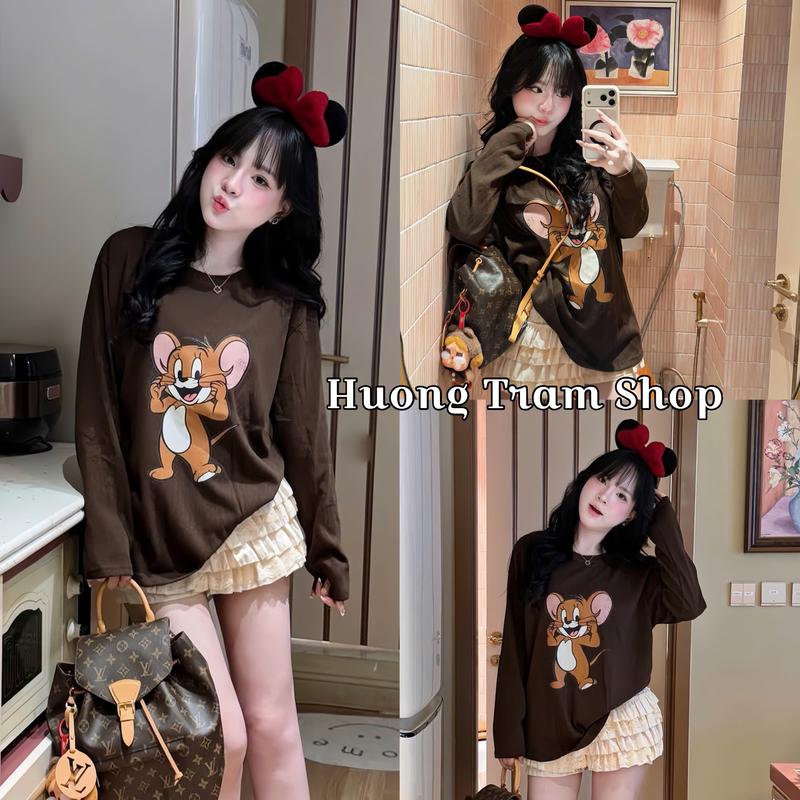ÁO THUN DÀI TAY THU ĐÔNG (35-60kg)- chất thun cotton 4 chiều mềm mát , form rộng vừa , Hương Trầm Shop