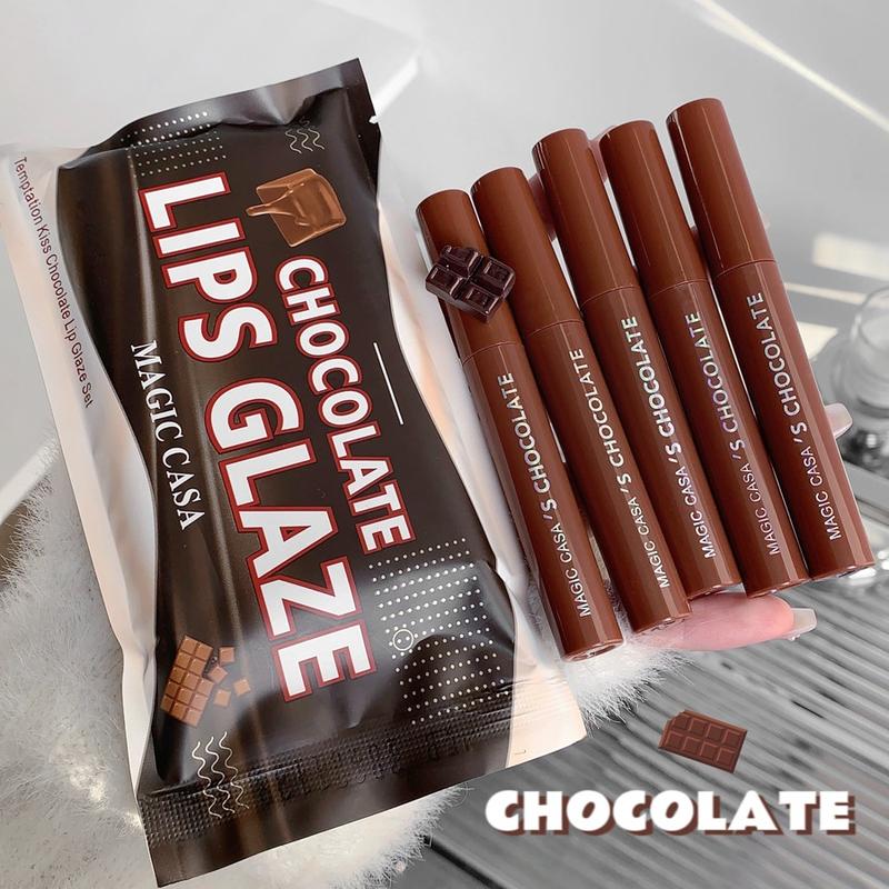 【Promo & COD】5Pcs Set Lipstik Matte Tahan Lama, Velvet Matte Liquid Lipstick yang Anti Air dan Tidak Transfer. Tersedia dalam Set Hadiah Lipstik Warna Nude Cokelat dan Set Lipstik Red Velvet. Cocok untuk Wanita dan Gadis.Kosmetik Bibir 0