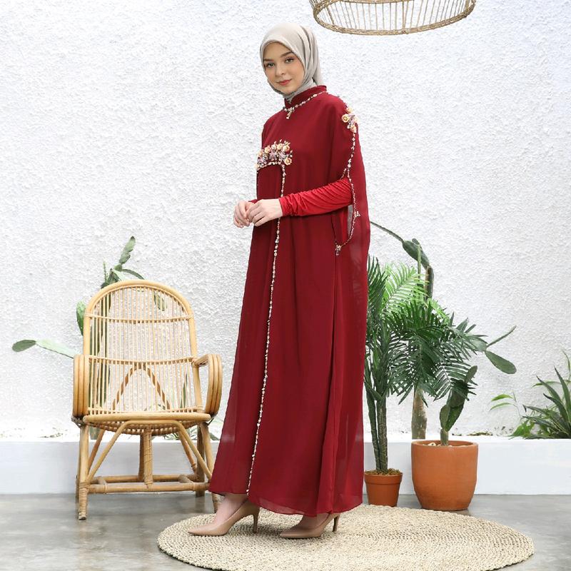 KAFTAN DAHLIA "TANPA DALAMAN" Lebaran Formal Panjang Mewah 7