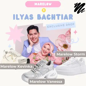 [Marelow x Ilyasbachtiar] Marelow - Sepatu Sneakers Casual Trainer Olah Raga Wanita Sport Running Shoes Kasual Cewek Olahraga