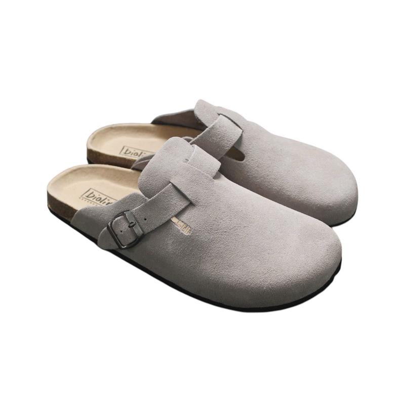 Sục Da Lộn Birken Boston, Giày Bít Mũi Da Bò Dành Cho Nam Nữ Cao Su Dép - SDL