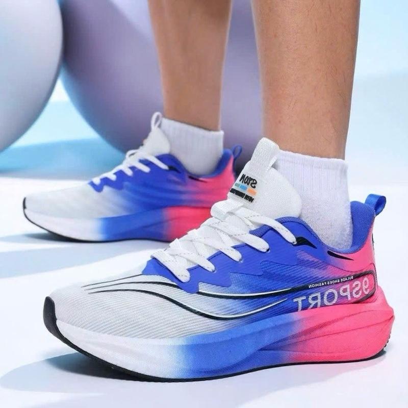 S-14 (Anh tứ shop) Giày thể thao nam nữ màu xanh trắng cam 3D. Siêu nhẹ, vải rêt lứơi thoáng khí, thể dục thể thao.2628