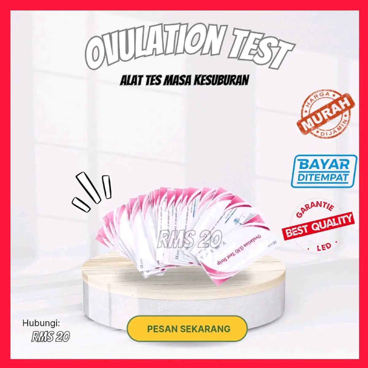 (privasi terjamin) alat tes test masa kesuburan test ovulasi masa subur wanita ovulation test termurah