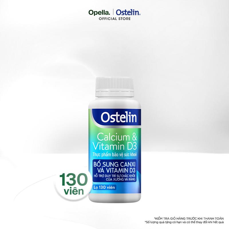 Ostelin Viên Uống Hỗ Trợ Bổ Sung Calcium & Vitamin D3 Duy Trì Chắc Khỏe Xương và Răng 130 viên