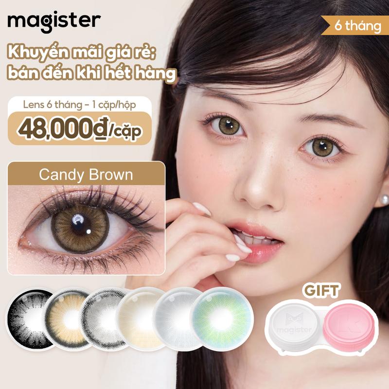  【COD & HOT Magister 1 cặp  2 lens  Kính áp tròng 14.0 14.5 16.0mm | Dùng 6 tháng | Tự nhiên – Dễ đeo – Tặng khay đựng | Lens Hàn Quốc – Mắt đẹp 