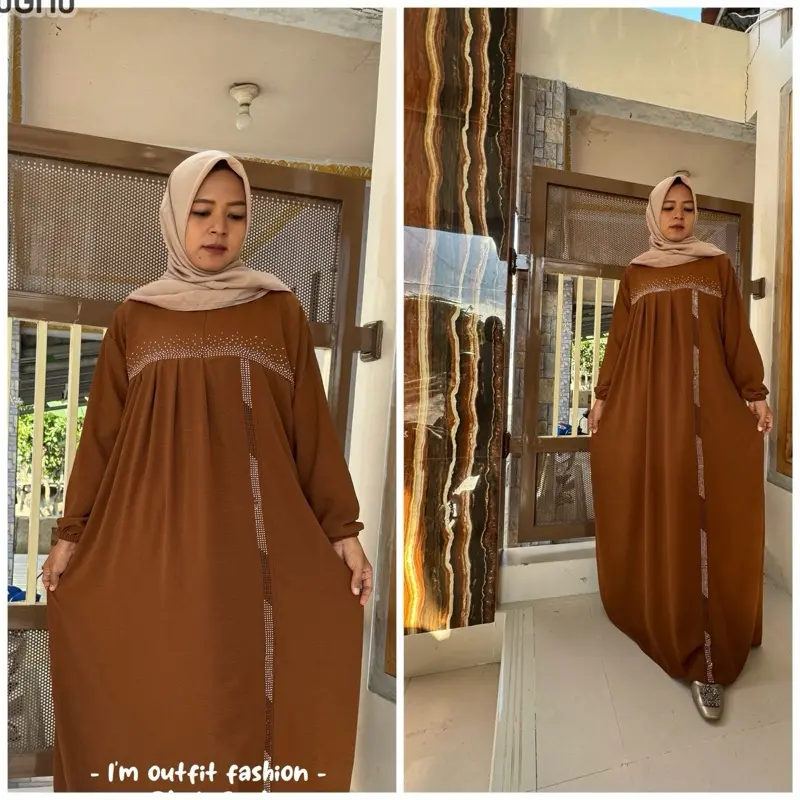 ( Langsung kirim ) ANGGUN GAMIS mix payet Crinkle Air flow premium 3