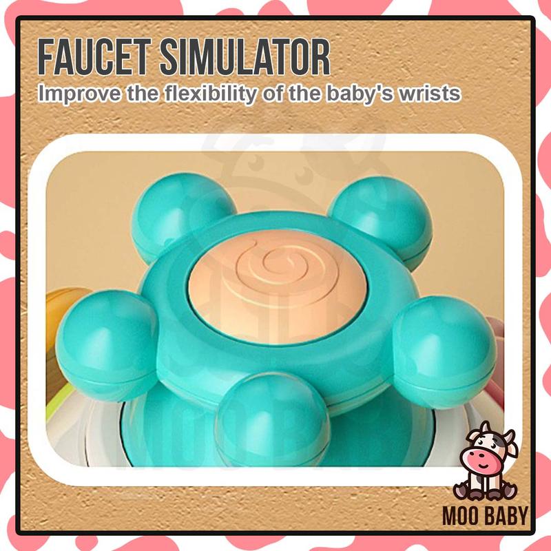 Moo Baby Toy Rabbit Key Spinner Busy Cube Mainan Baby 8 Bulan Montessori Toys Busy Toys for Baby Mainan Bayi Early Educational Sensory Toys 3
