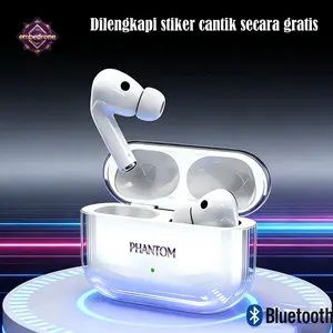 2026 NEW EIKELK HSZ PHANTOM CT-60 Earphone TWS Nirkabel, Tahan Air IPX7, Baterai Tahan Lama, Bass Kuat, Audio Surround 3D, Peredam Suara Cerdas, Gaming Esports, Panggilan, Musik, Untuk Olahraga, Earphone Bluetooth Nirkabel