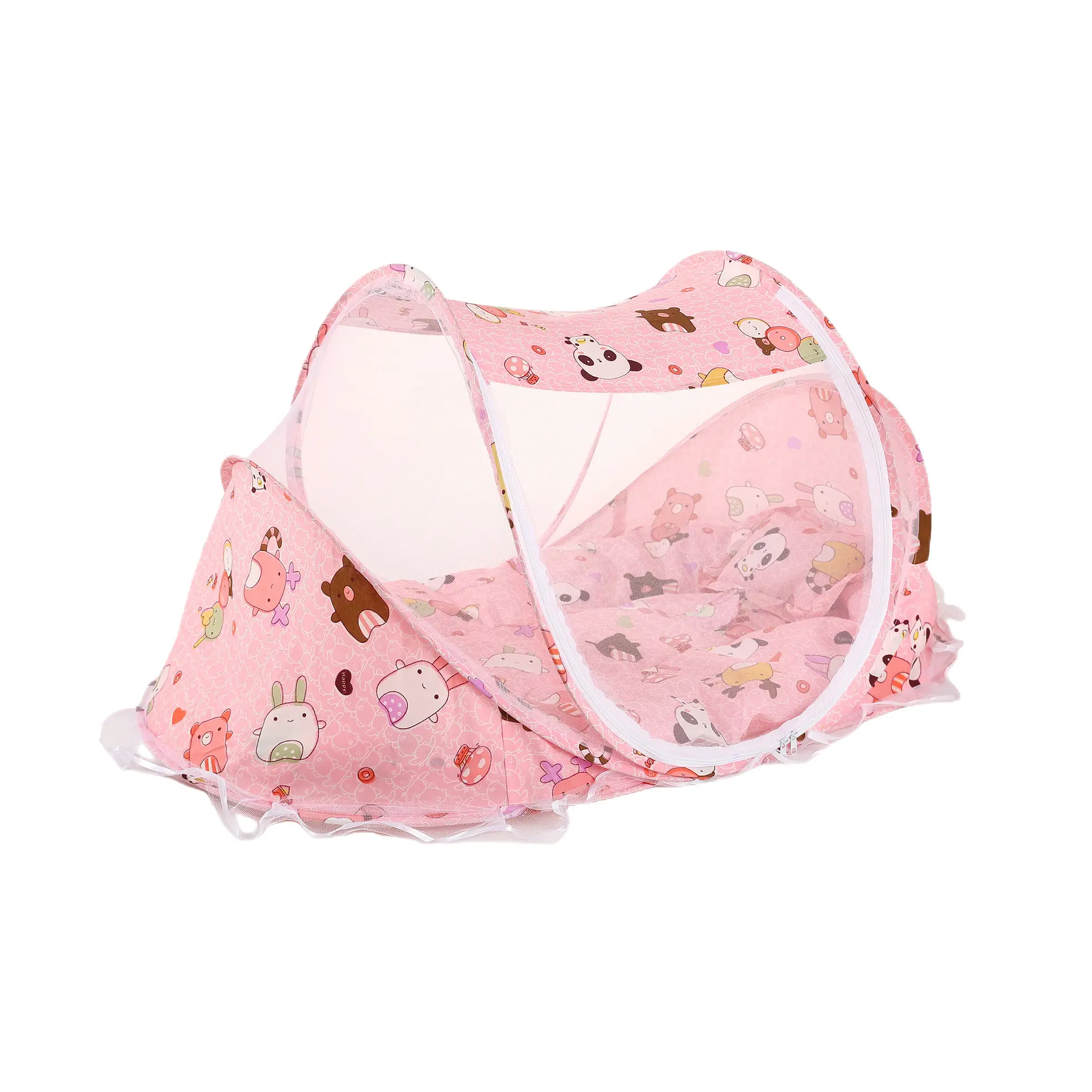 Children Folding Mosquito Nets Newborn Baby No Installation Mosquito Nets Zipper Boat Mosquito Nets With Cotton Pad Pillow Music