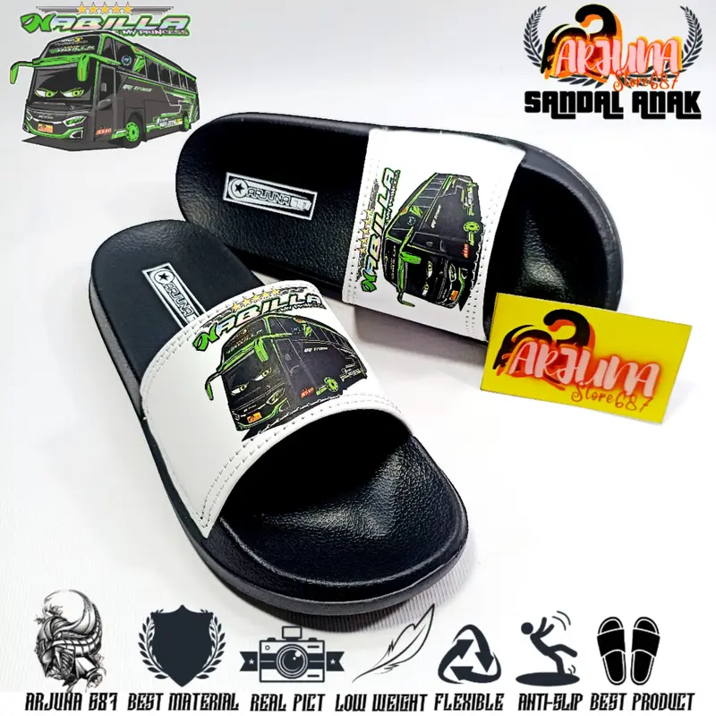 ARJUNA 687 - NABILLA QQ TRANS Sandal Selop Anak Laki Bus Mania Bahan Karet Ringan & Fleksibel 3