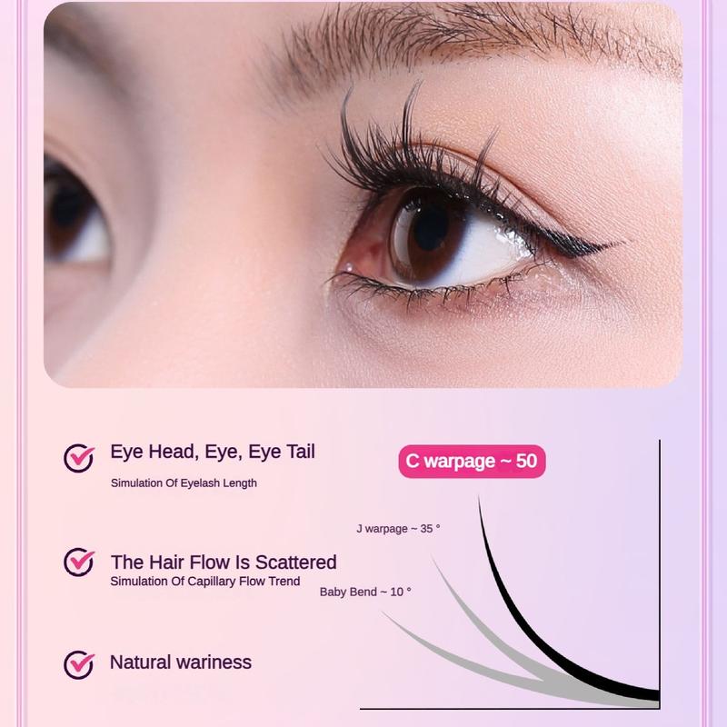 Lông Mi Cụm, YFCD, 100-120 Cặp, Siêu Dính, Lông Mi Giả, Không Keo, Bộ Ba Cụm Đơn, Mô Phỏng Tự Nhiên, Lông Mi Ghép, Uốn Cong Lâu Dài, Lông Mi Dưới 5