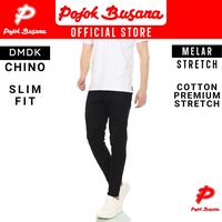 Gambar Pojok Busana DMDK Chino Pants Slim Fit Pria - Bawahan Celana Panjang Premium Cotton Stretch - Black - SLIM, 30 dari Pojok Busana Store Kota Administrasi Jakarta Utara 5 Tokopedia