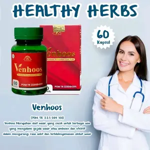 VENHOOS Original Kapsul Alami Untuk Mengatasi Nyeri & Gatal Pada Anus BPOM