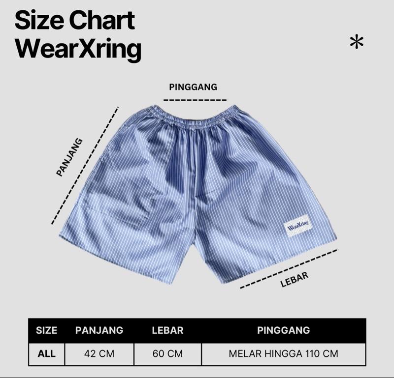 Boxer Salur | Celana Pendek 3 Pcs Salur | WearXring | Katun Lembut Unisex