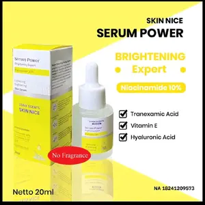 Skin Nice Serum Power Brightening Niacinamide 10% Perawatan Kulit Kusam Mencerahkan Hyaluronic Acid Vitamin Wajah 20ml