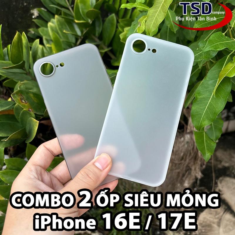 Combo 2 Ốp Lưng Trong Nhám Unibody iPhone 16E / 17E Siêu Mỏng
