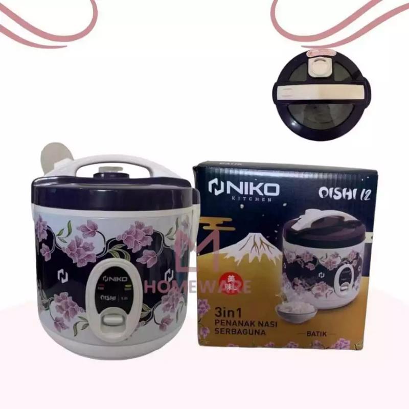 RICE COOKER / RICE COOKER 3IN1 OISHi BATIK TUTUP KACA 1.2 LITER ...