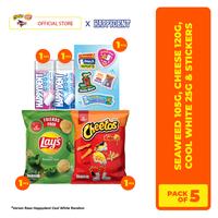 Gambar [4 in 1] Happydent Cool White x Lay's x Cheetos Bundle Snack Isi 4 - Bonus Sticker dari Lay's, Cheetos & Doritos Store Kab. Tangerang 1 Tokopedia