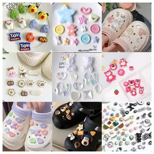 Aksesoris Sepatu Lucu Dekoratif Sandal Datar Flip Flop Pesona Aksesori Kait Sepatu