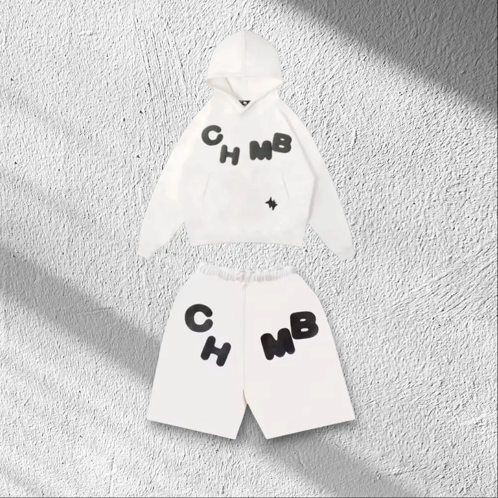 1set Hoodie & shortspants putih