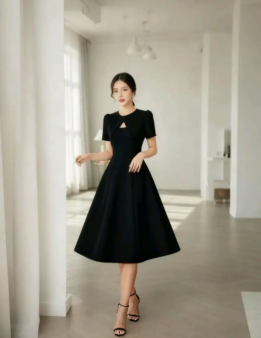 dress formal wanita Promo Nadeliene Dress NATALIA Premium Kondangan Party Gaun Formal Mewah Casual Wanita Hitam Remaja Pesta Midi Tile Cantik Brokat Satin Panjang Wisuda