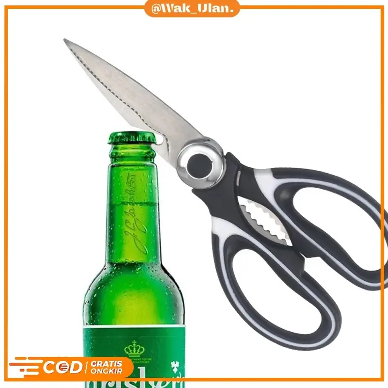 GUNTING DAPUR Serbaguna Multifungsi TAJAM PEMOTONG TULANG SAYUR DAGING IKAN BUAH KITCHEN SCISSORS PEMBUKA BOTOL 5