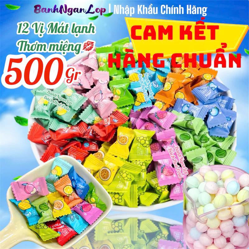 MIX 20 VỊ - Kẹo Ngậm Trái Cây The Mát Bạc Hà Vitamin C 12 Vị Kẹo Bạc Hà Mini Mix Vị