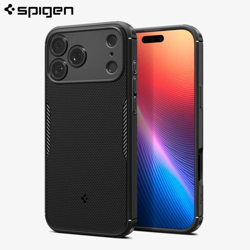 HTXW9 Spigen, Ốp lưng điện thoại TPU có bề mặt mềm mại với thiết kế chắc chắn và tính từ tính cho iPhone 17 Air, 17 Pro Max, 17 Pro, 17, kèm nắp để sạc không dây MagSafe.