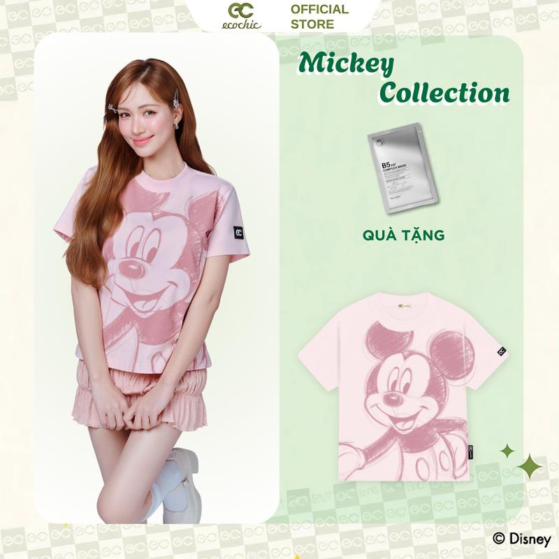 Áo Baby Tee Mickey Collection ECOCHIC Áp Thun Form Baby Tee Hình Mickey Mouse Chất Vải Cao Cấp Thoáng Mát Local Brand Chính Hãng BB007