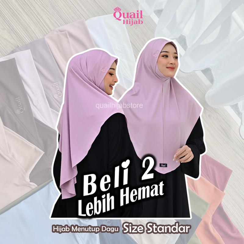 Hijab Dagu Casual Daily | Kerudung Malaysia | keiko quail hijab Best Seller | Nyaman Instan Muslim Lembut 2