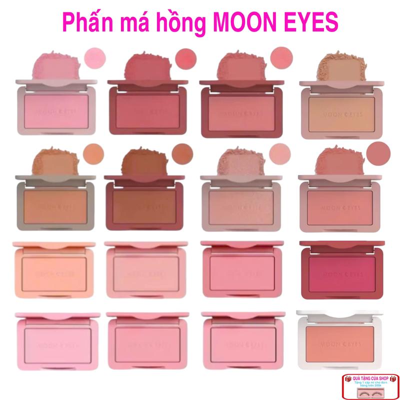 Phấn má hồng MOON EYES Matte mịn lì trang điểm tự nhiên lâu trôi 6,5g