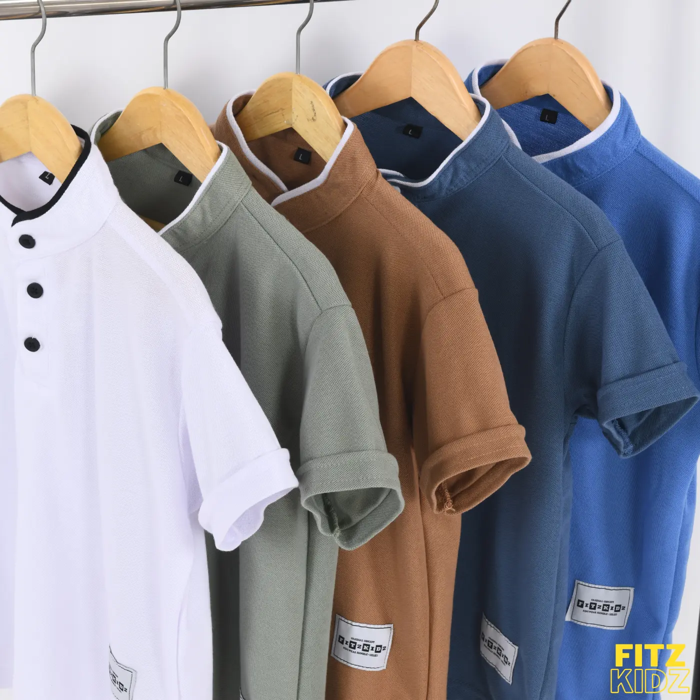 Fitzkidz Baju Koko Kemko Polo Pendek - Anak Laki Laki - Unisex - Kemko Bahan Katun Pique - Fashion  Muslim Kaos